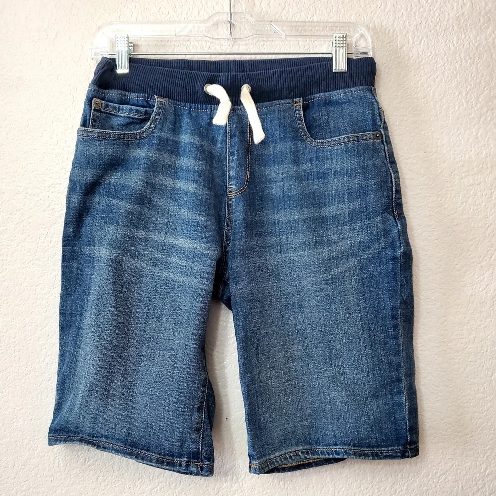 The Children's Place - Boys Blue Jean Shorts - Drawstring Waist - Size 14